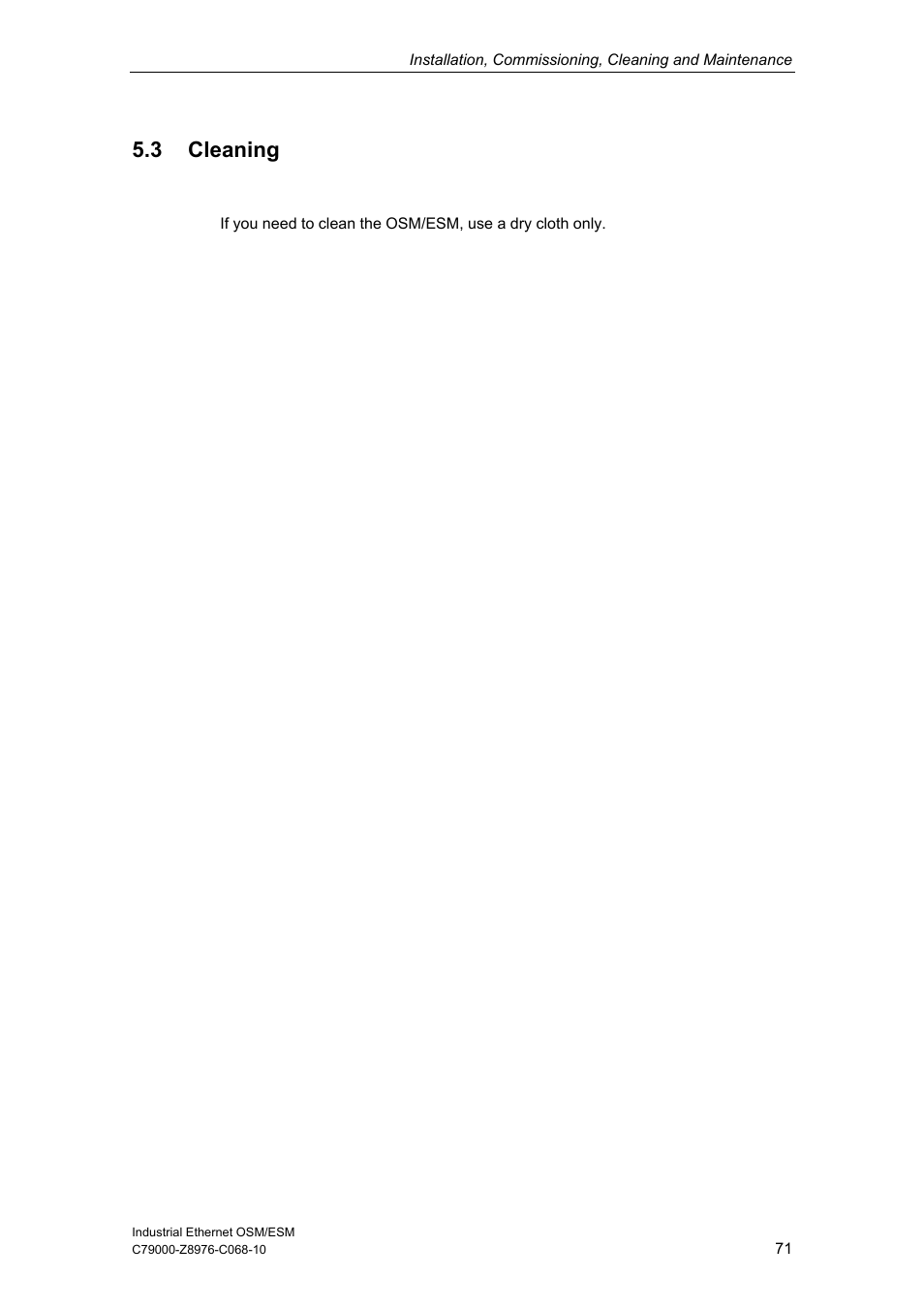 3 cleaning | Siemens ESM User Manual | Page 75 / 98