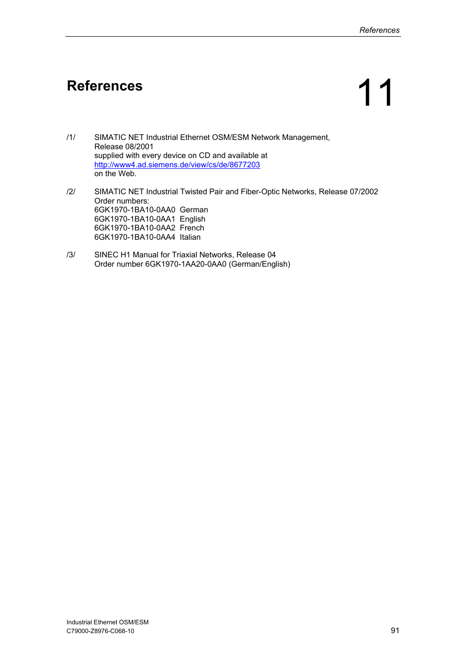 References | Siemens ESM User Manual | Page 95 / 98