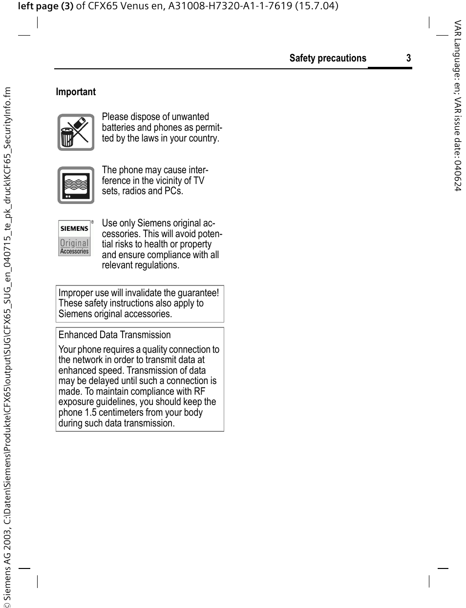 Siemens CFX65 User Manual | Page 4 / 77