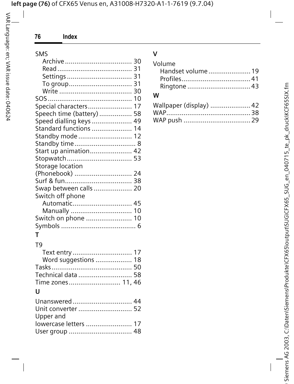 Siemens CFX65 User Manual | Page 77 / 77