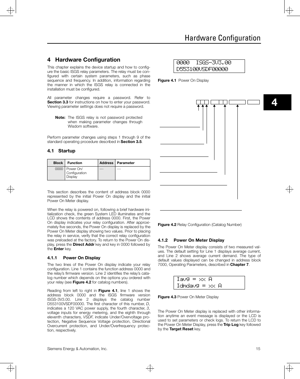 Hardware configuration, 4 hardware configuration, 1 startup | Siemens ISGS SG8158-00 User Manual | Page 21 / 121