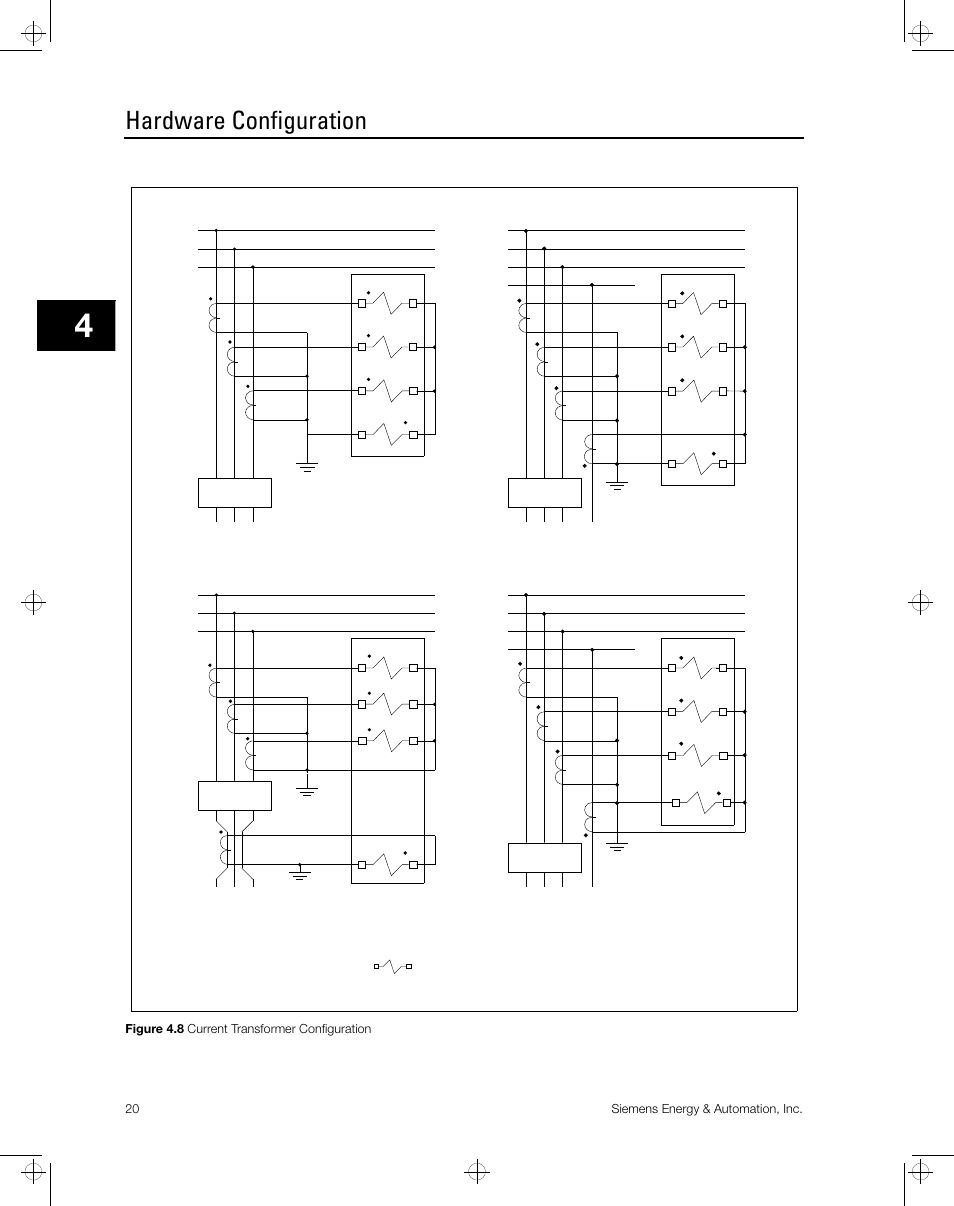 Hardware configuration, 52 = power circuit breaker = isgs internal ct | Siemens ISGS SG8158-00 User Manual | Page 26 / 121