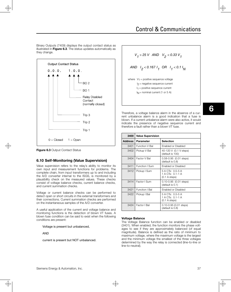 Control & communications | Siemens ISGS SG8158-00 User Manual | Page 43 / 121