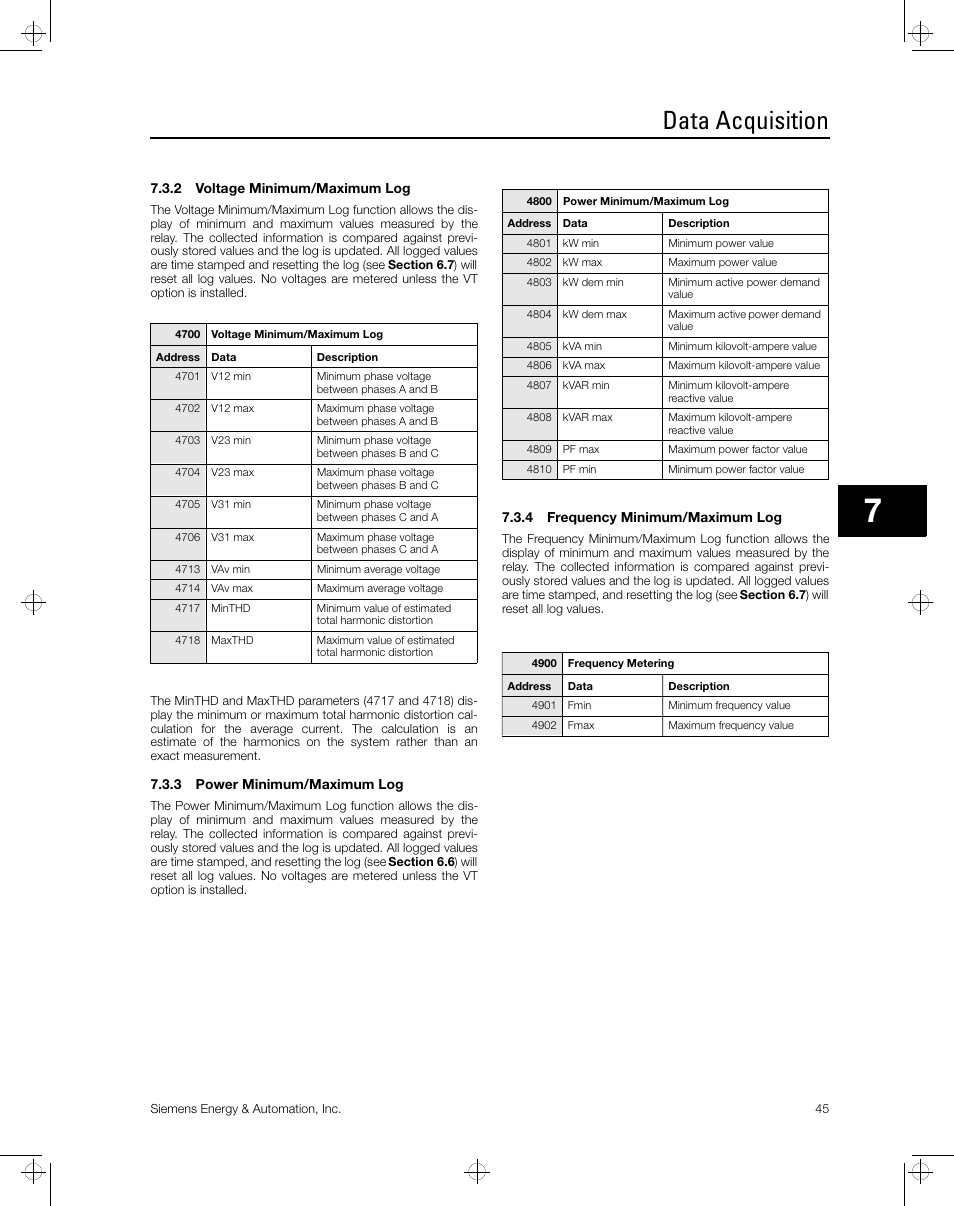 Data acquisition | Siemens ISGS SG8158-00 User Manual | Page 51 / 121