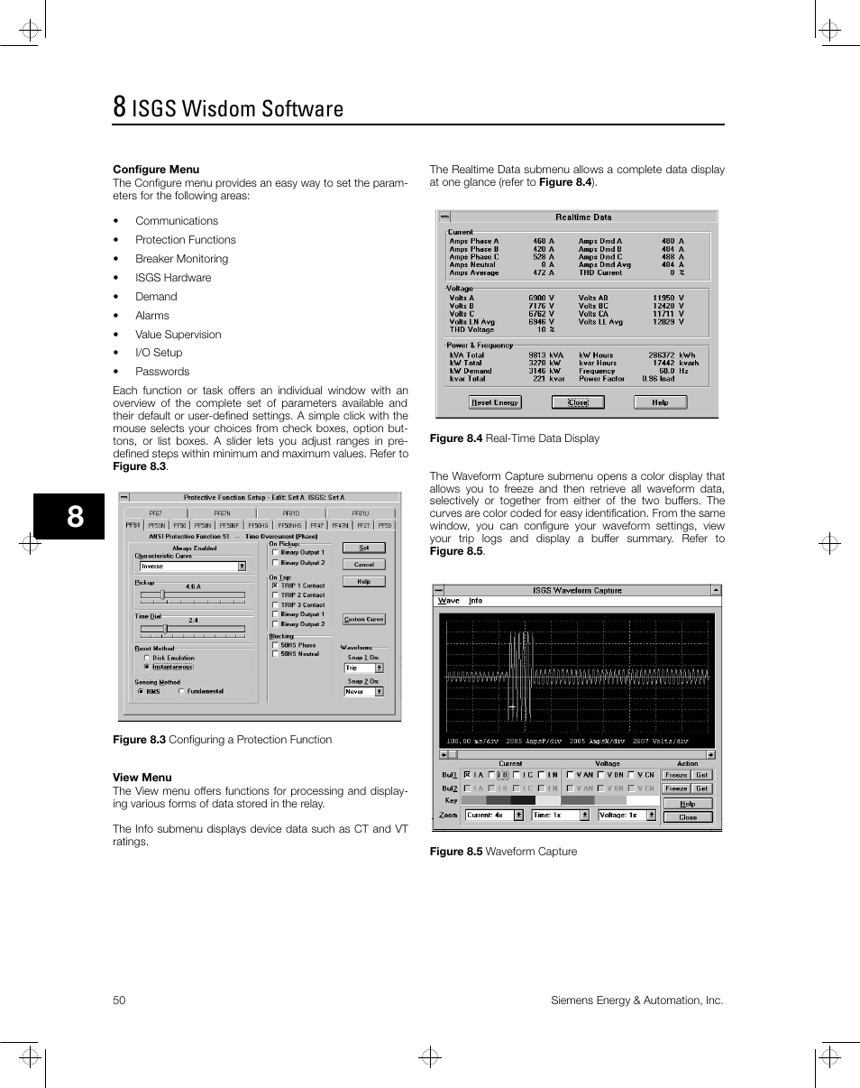 Isgs wisdom software | Siemens ISGS SG8158-00 User Manual | Page 56 / 121