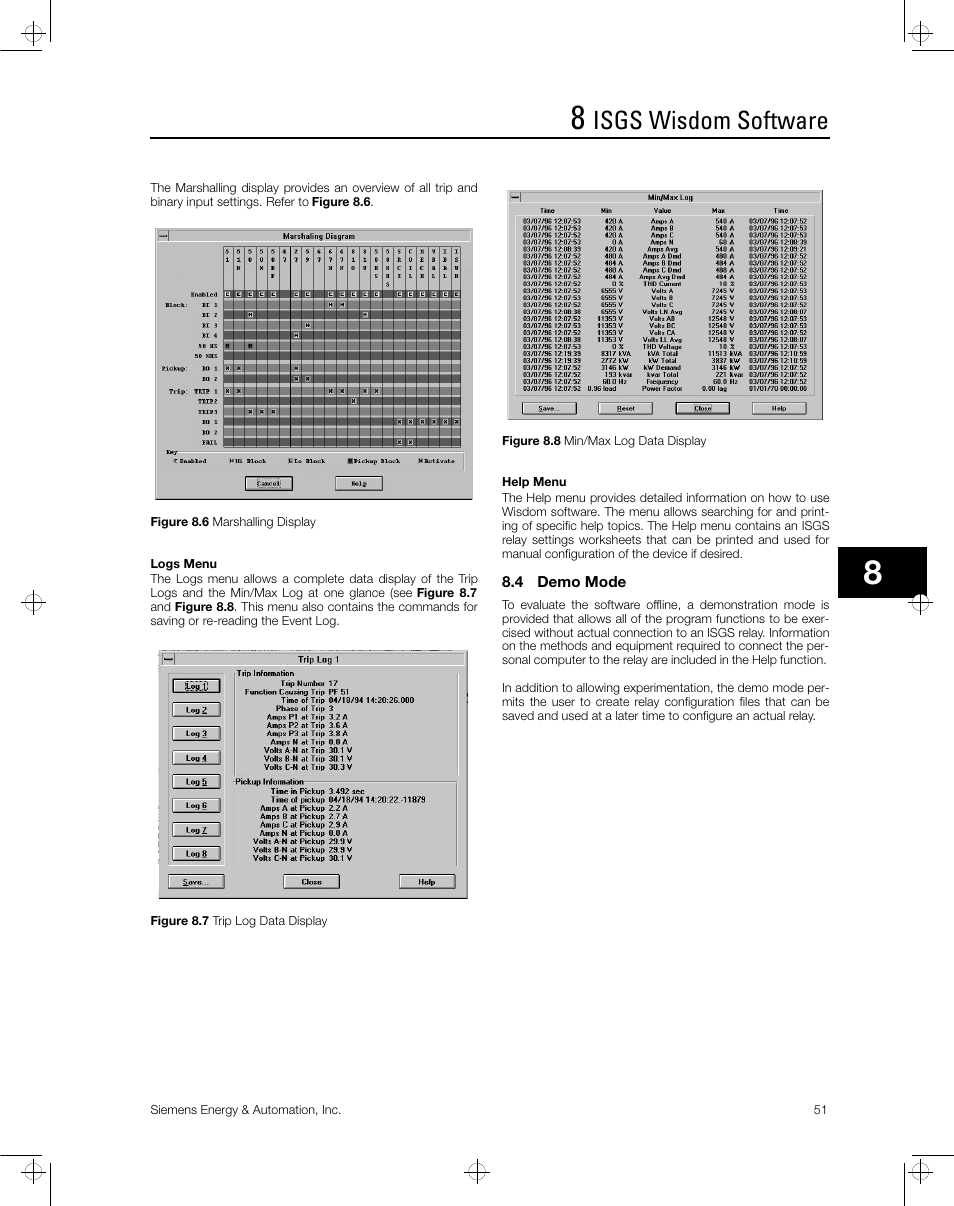 Isgs wisdom software | Siemens ISGS SG8158-00 User Manual | Page 57 / 121