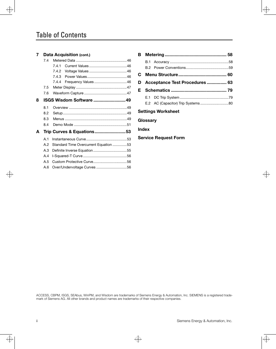 Siemens ISGS SG8158-00 User Manual | Page 6 / 121