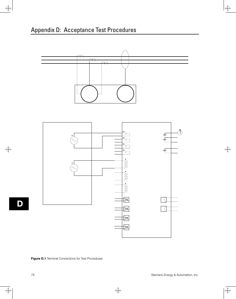 Appendix d: acceptance test procedures, Test equipment isgs relay isgs relay | Siemens ISGS SG8158-00 User Manual | Page 84 / 121