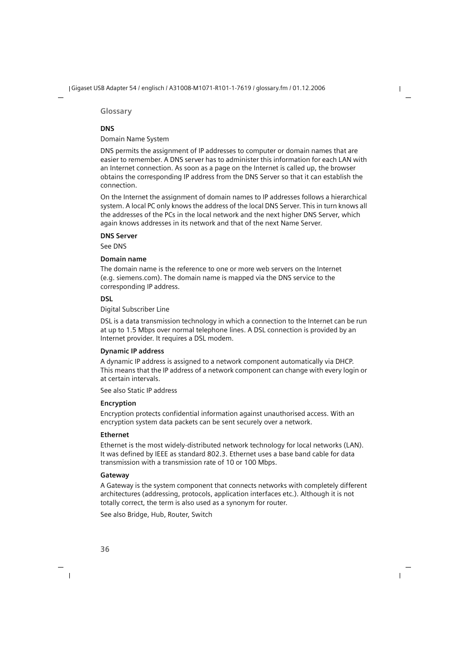 Siemens 54 User Manual | Page 38 / 56