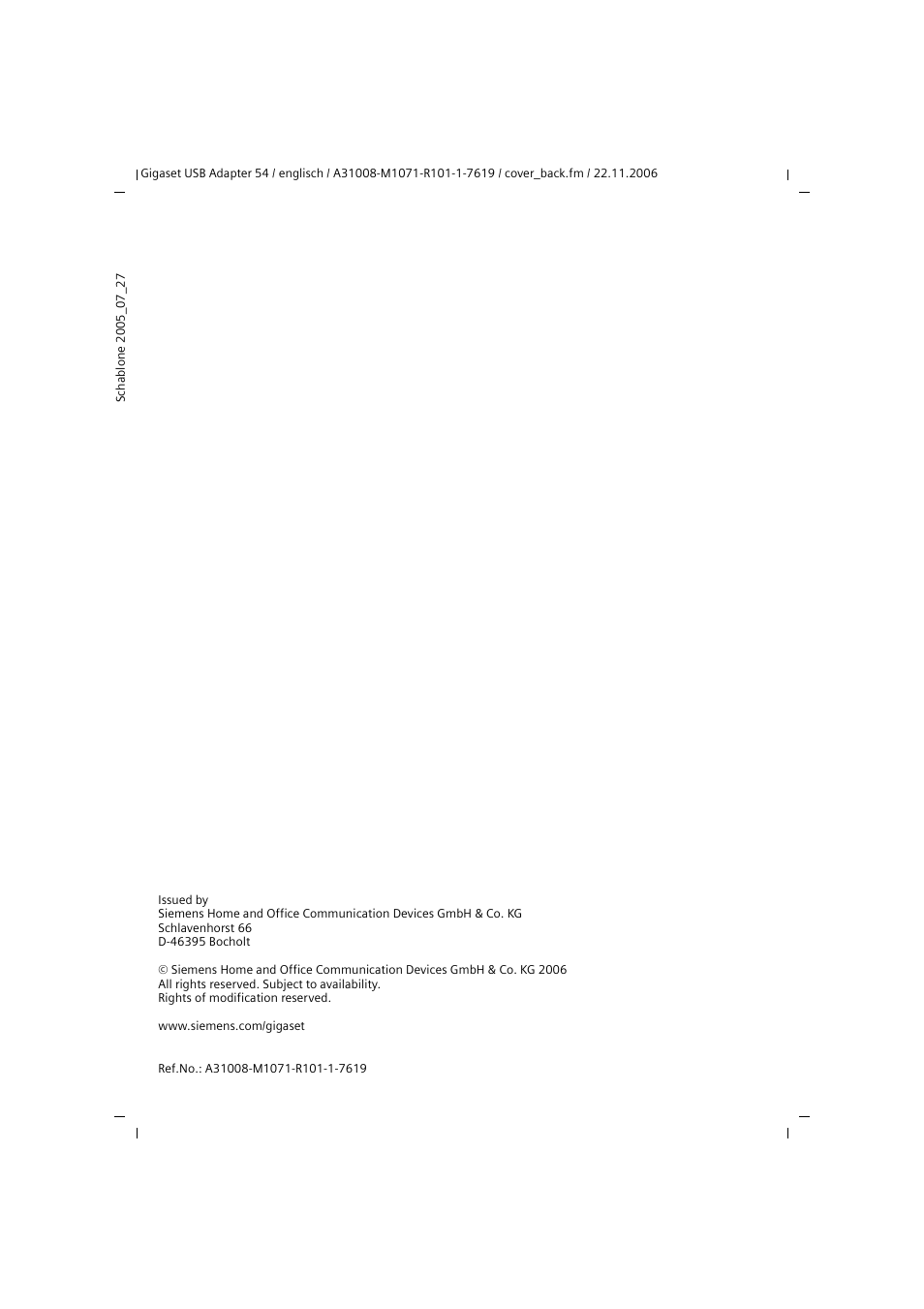 Siemens 54 User Manual | Page 56 / 56