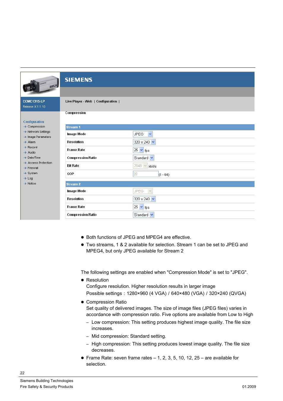 7 configuration, 1 compression | Siemens CCMX1315-LP User Manual | Page 22 / 60