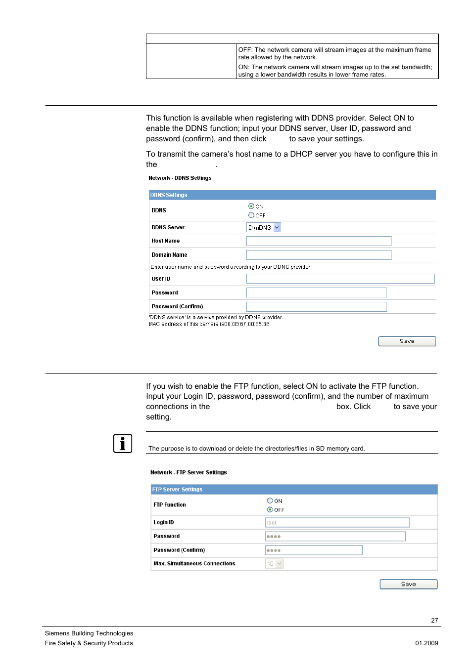 2 ddns settings, 3 ftp server | Siemens CCMX1315-LP User Manual | Page 27 / 60