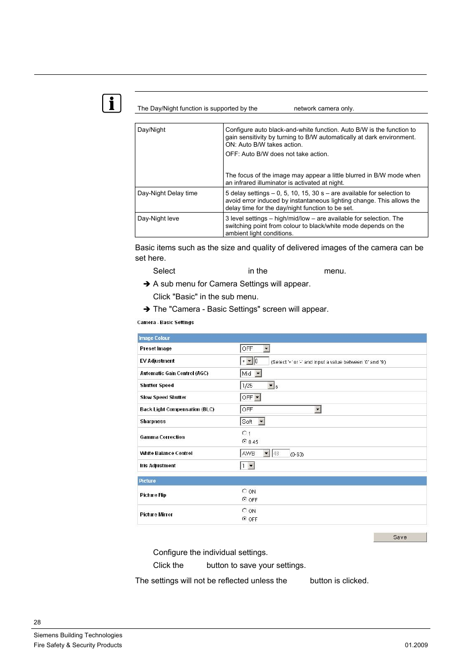 3 image parameters, 1 camera - basic setting | Siemens CCMX1315-LP User Manual | Page 28 / 60