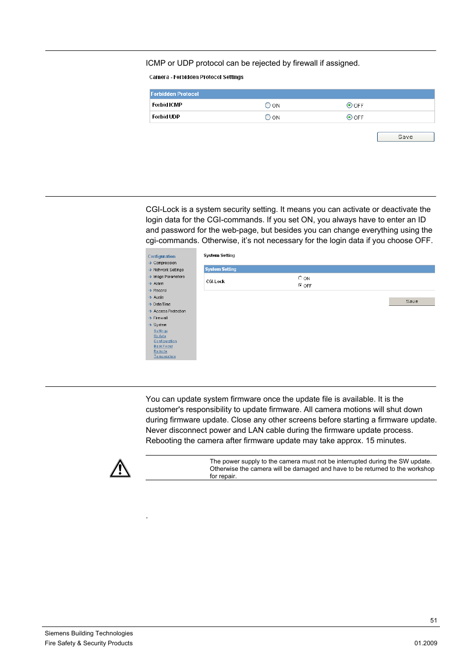 3 forbidden protocol, 10 system, 1 setting | 2 update | Siemens CCMX1315-LP User Manual | Page 51 / 60