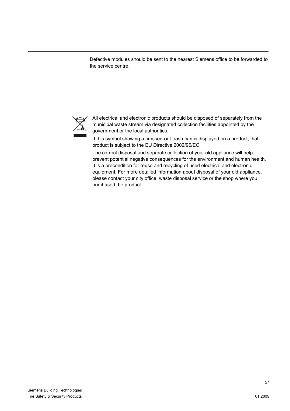 9 maintenance, 10 disposal | Siemens CCMX1315-LP User Manual | Page 57 / 60