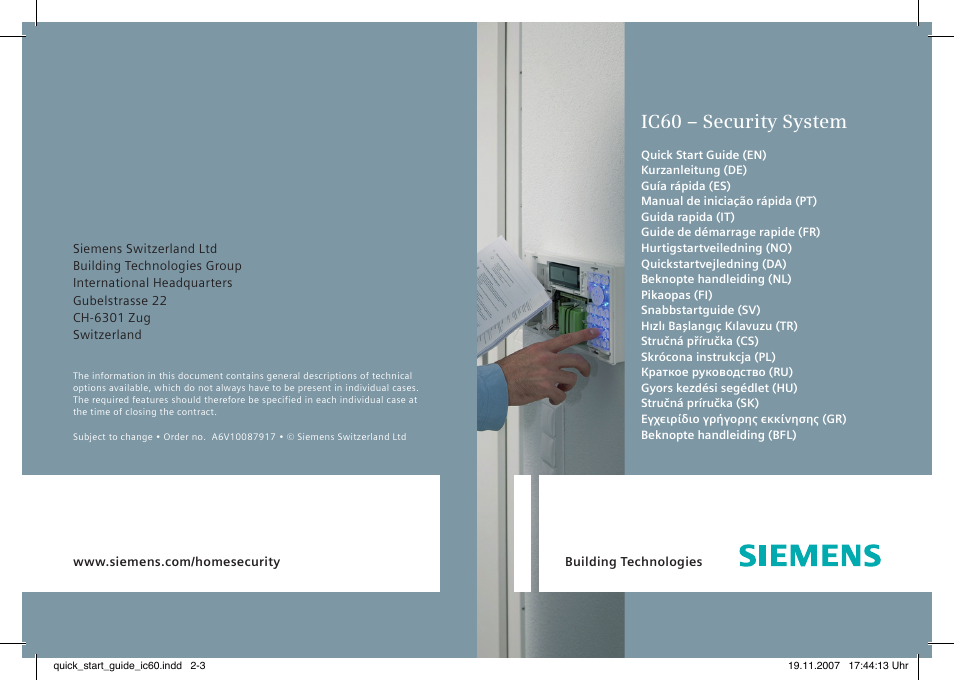 Siemens IC60 User Manual | 40 pages