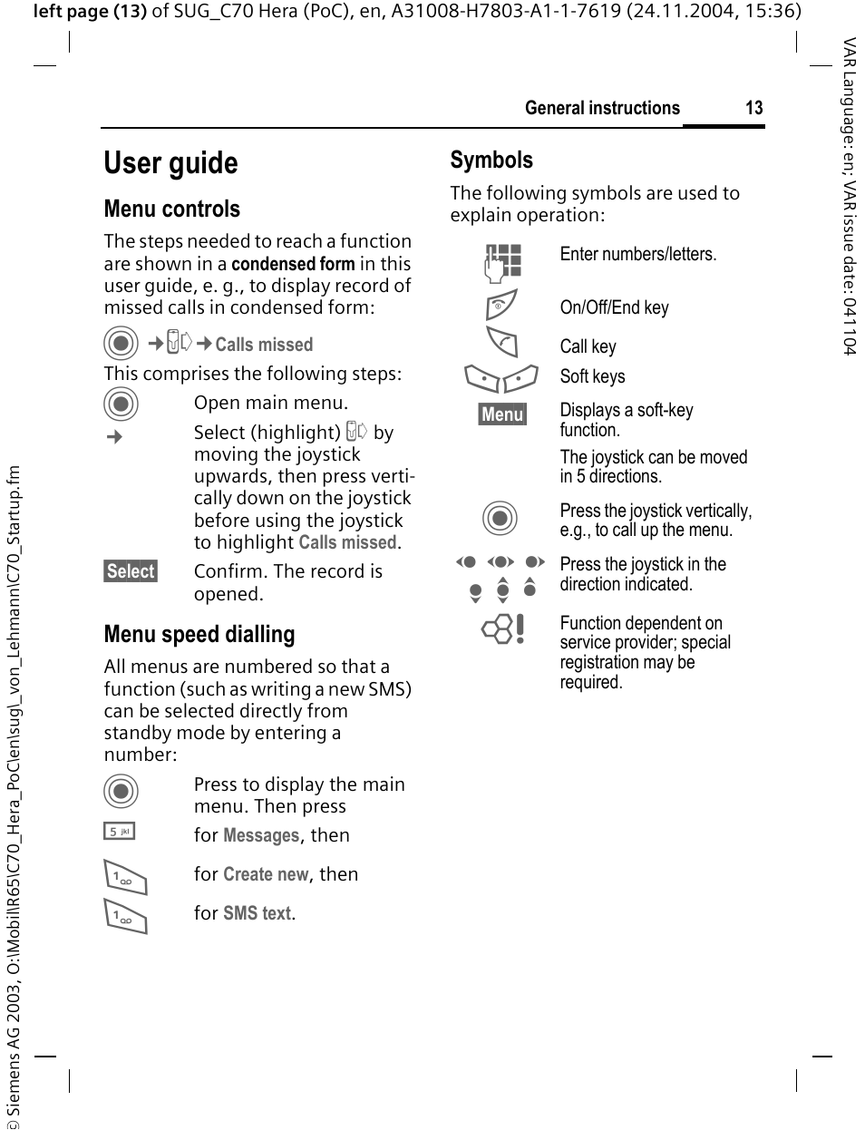 User guide, D f e, H i g | Siemens C70 CT70 User Manual | Page 14 / 76