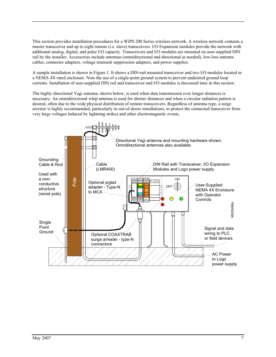 Installation, Figure 1 sample installation | Siemens IGWIPS200-1 User Manual | Page 9 / 36