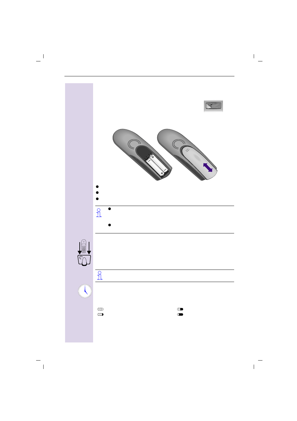 Operating the handset, Inserting the batteries | Siemens 4010 User Manual | Page 11 / 99