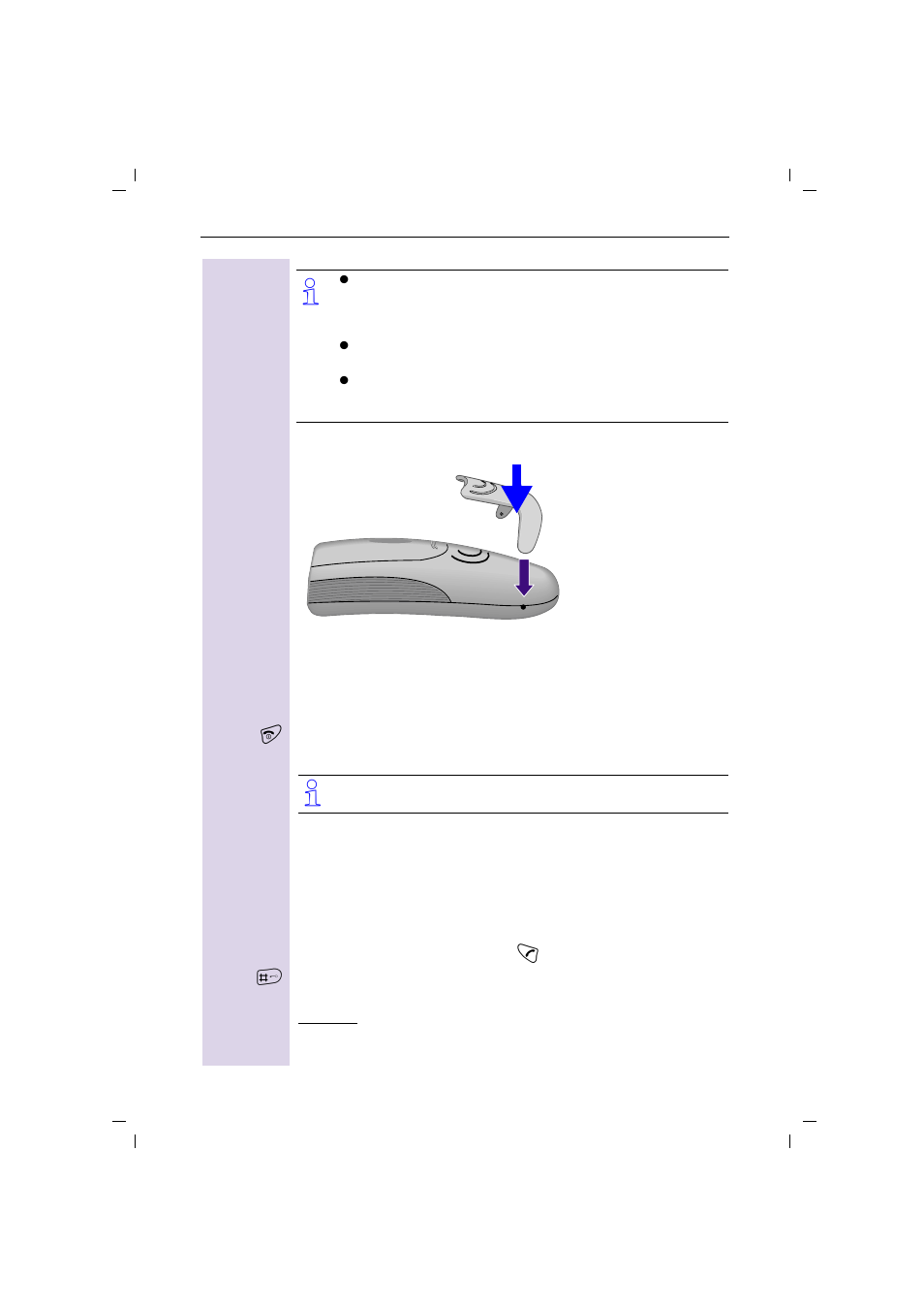 Attaching the belt clip, Activating/deactivating the handset, Activating/deactivating keypad protection | Siemens 4010 User Manual | Page 12 / 99