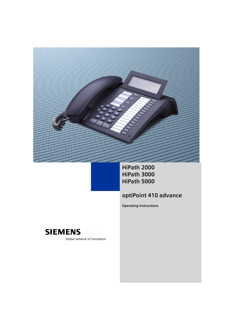 Siemens OPTIPOINT HIPATH 2000 User Manual | 139 pages