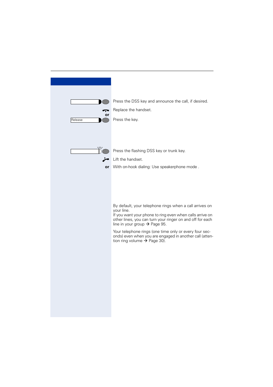 Transferring a call in progress, Accepting a call for another team member | Siemens OPTIPOINT HIPATH 2000 User Manual | Page 108 / 139