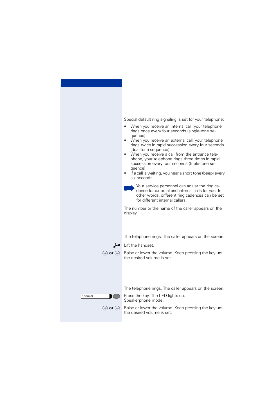 Making calls – basic functions, Answering calls, Answering a call with the handset | Siemens OPTIPOINT HIPATH 2000 User Manual | Page 15 / 139