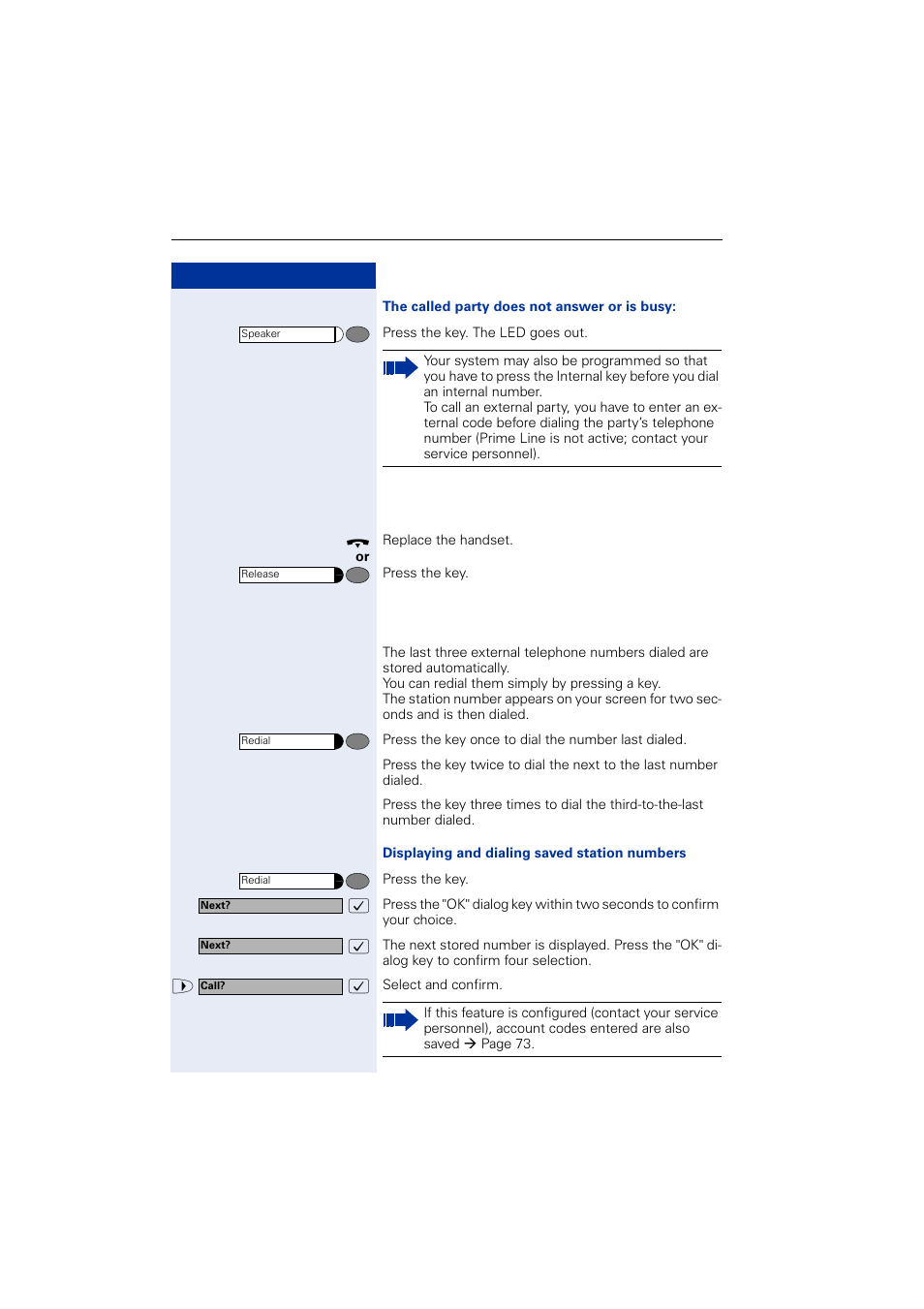 Ending the call, Redialing a number, Ending the call redialing a number | Siemens OPTIPOINT HIPATH 2000 User Manual | Page 18 / 139