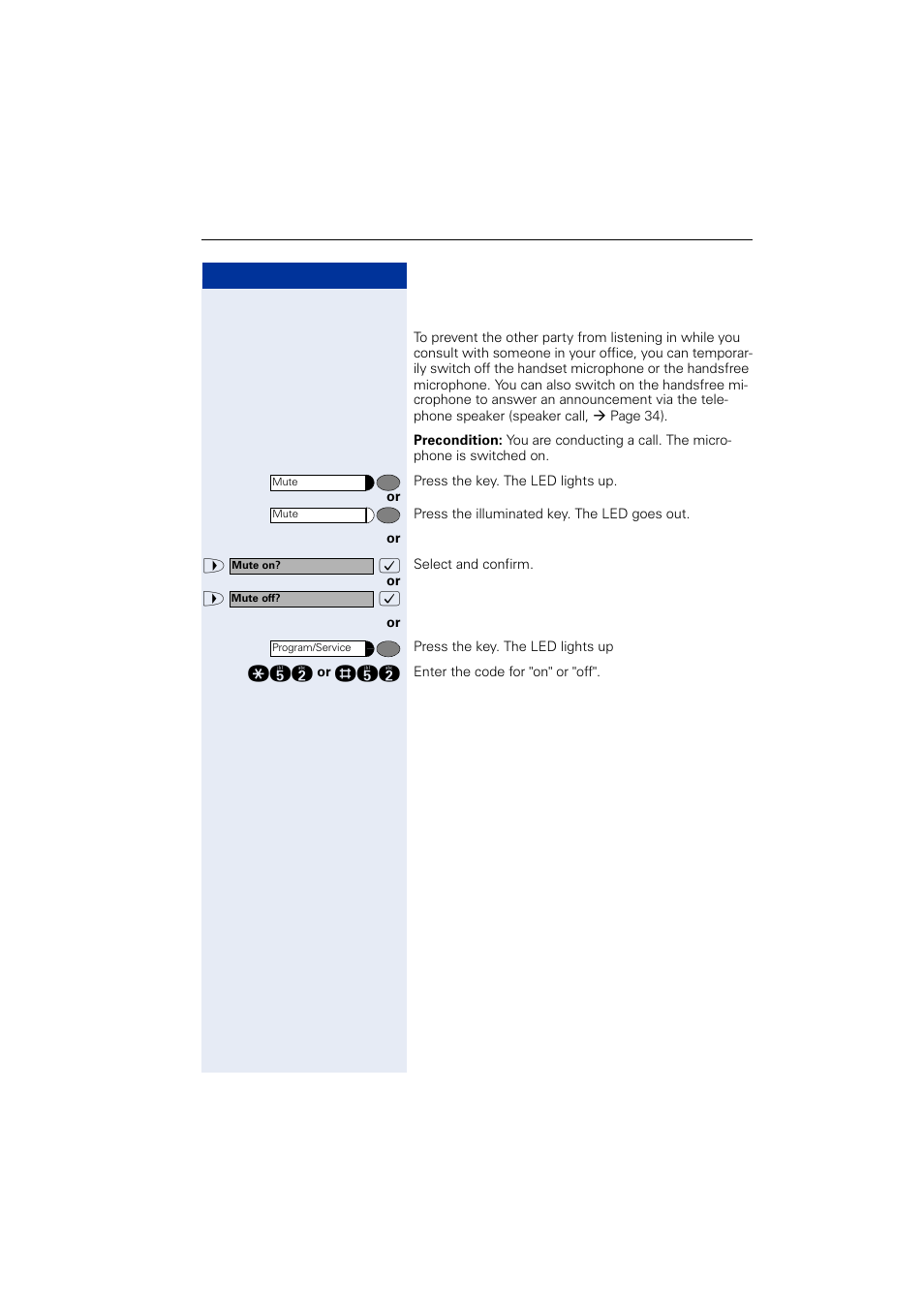 Turning the microphone on and off | Siemens OPTIPOINT HIPATH 2000 User Manual | Page 19 / 139