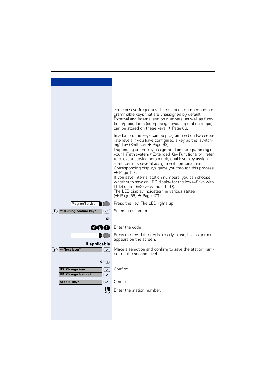 Saving repertory dialing numbers on a key | Siemens OPTIPOINT HIPATH 2000 User Manual | Page 28 / 139