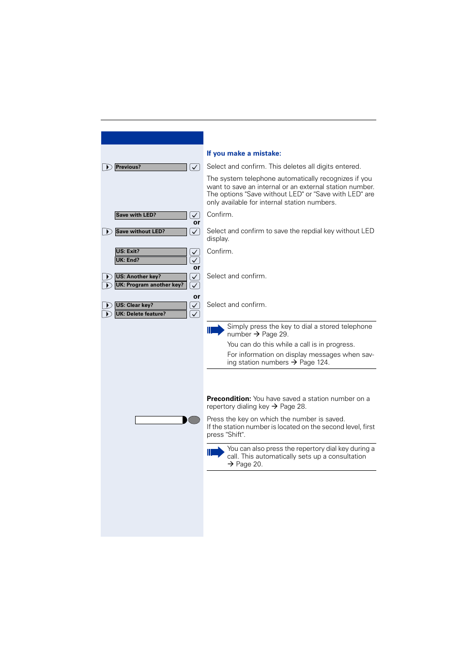 Using repertory dialing keys | Siemens OPTIPOINT HIPATH 2000 User Manual | Page 29 / 139