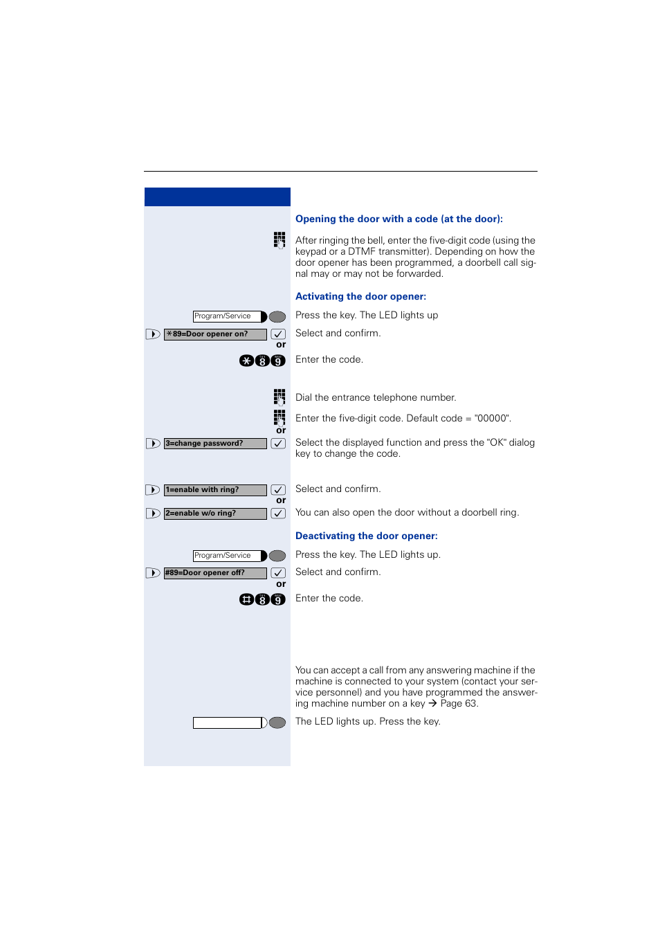 Accepting a call from an answering machine, Accepting a call from an answering machine | Siemens OPTIPOINT HIPATH 2000 User Manual | Page 37 / 139