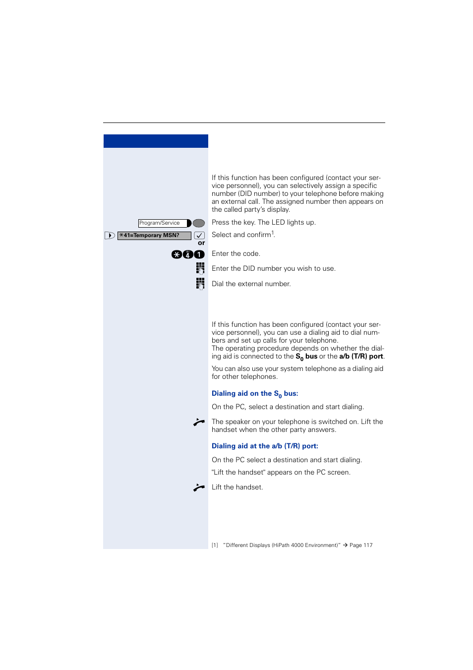 Assigning a station number (notforu.s.), Associated dialing/dialing aid, Assigning a station number (not for u.s.) | Siemens OPTIPOINT HIPATH 2000 User Manual | Page 49 / 139