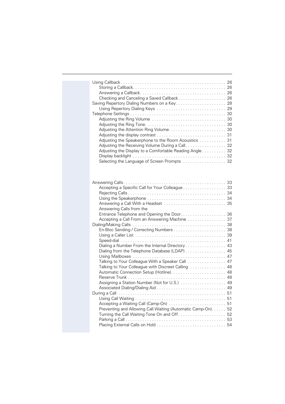Making calls – convenience functions | Siemens OPTIPOINT HIPATH 2000 User Manual | Page 5 / 139