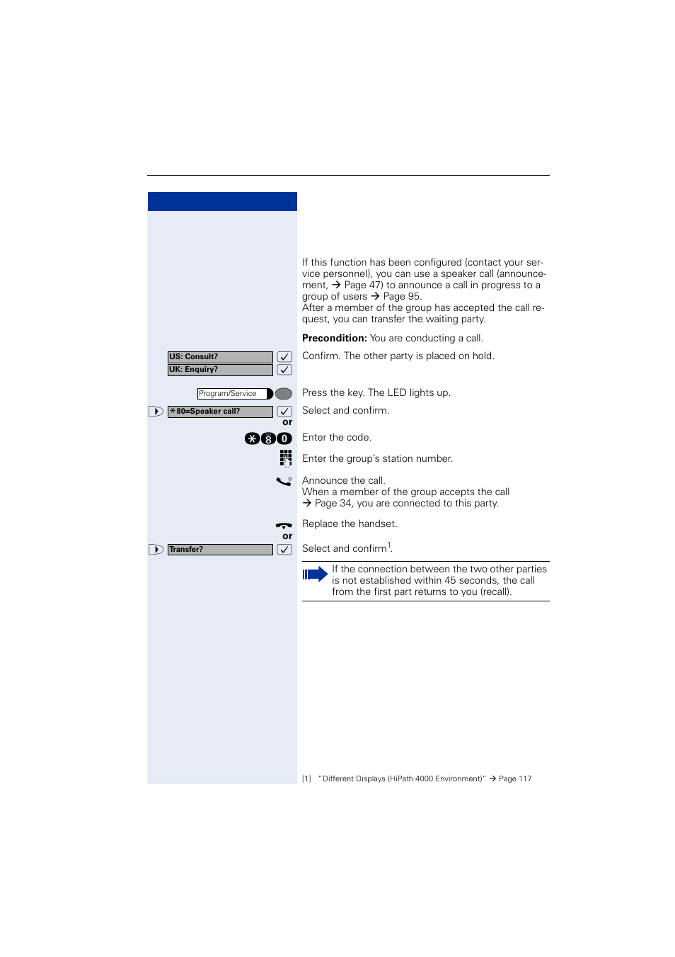 Siemens OPTIPOINT HIPATH 2000 User Manual | Page 59 / 139