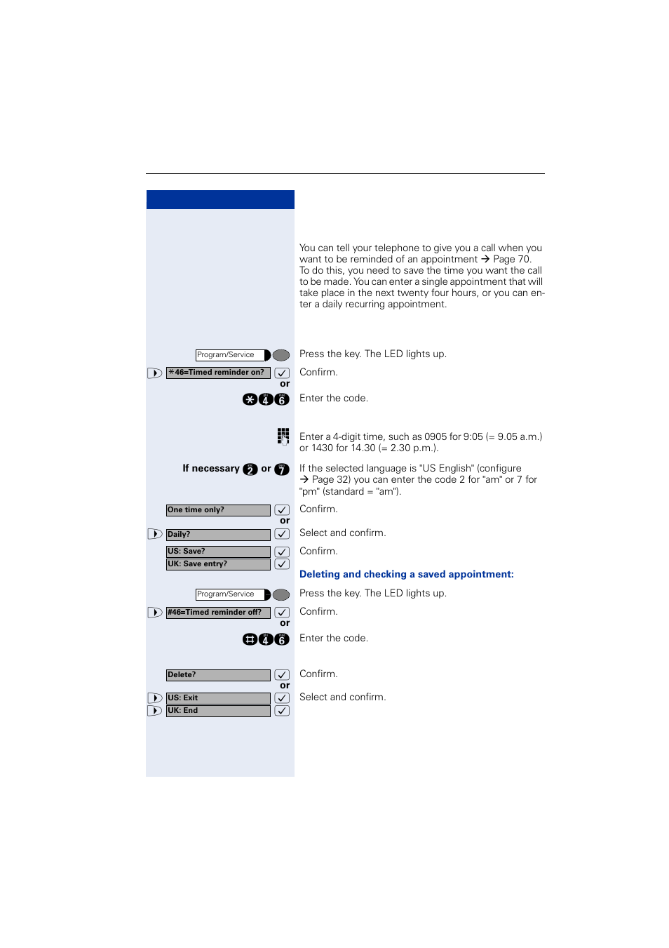 Appointments function, Saving appointments | Siemens OPTIPOINT HIPATH 2000 User Manual | Page 69 / 139