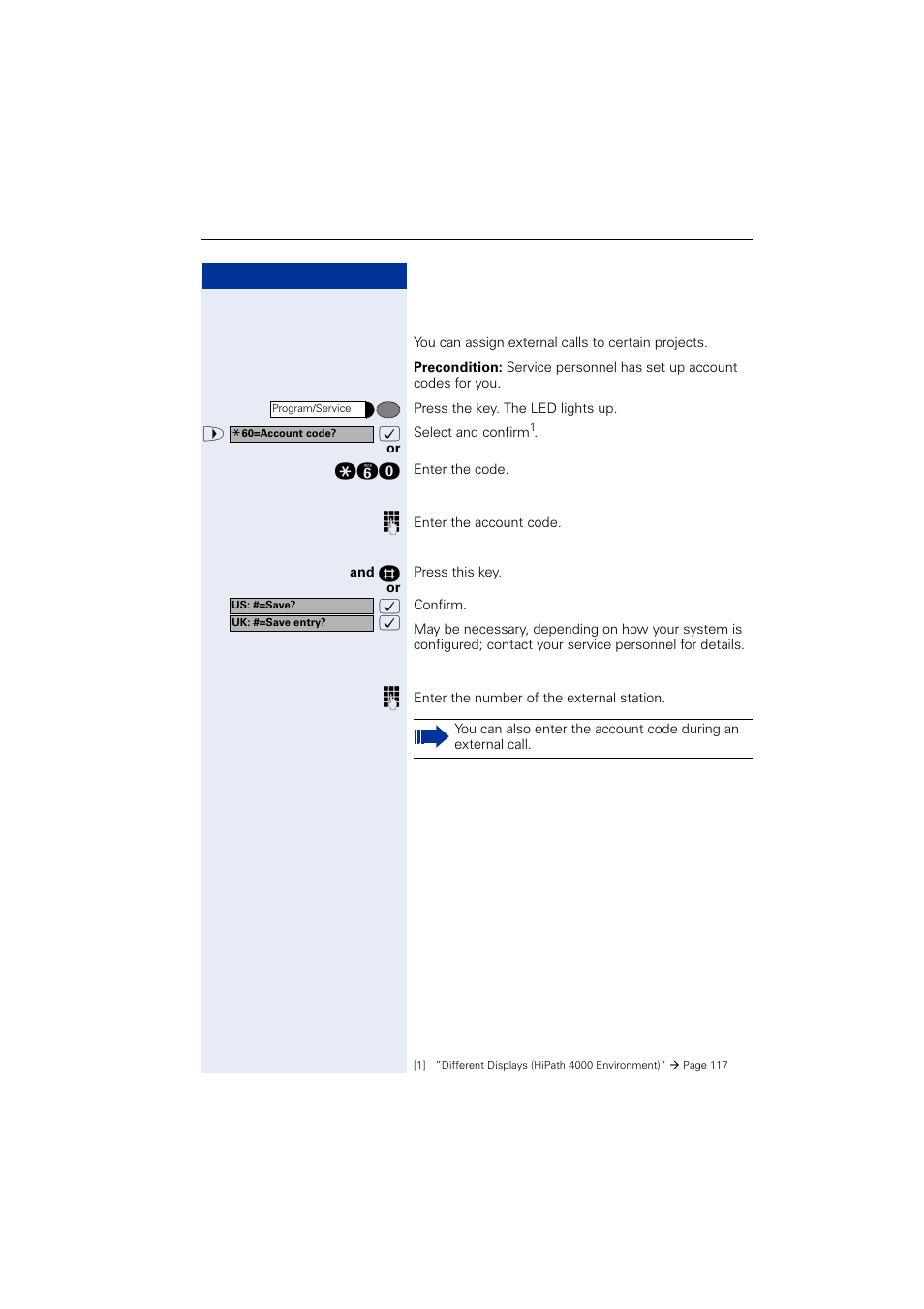 Dialing with call charge assignment | Siemens OPTIPOINT HIPATH 2000 User Manual | Page 73 / 139