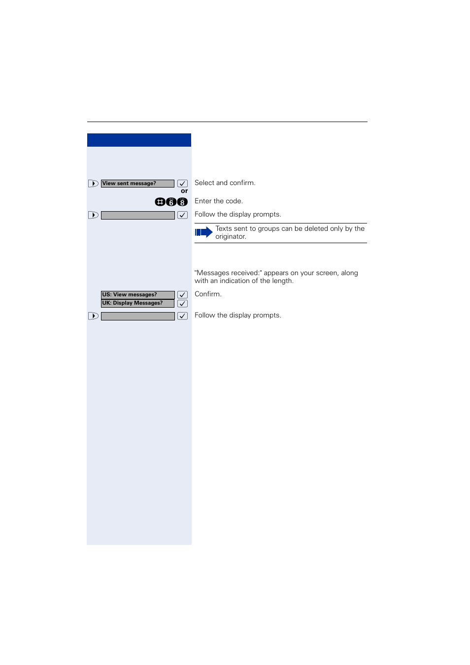 Displaying and deleting messages you have sent, Answering messages | Siemens OPTIPOINT HIPATH 2000 User Manual | Page 82 / 139