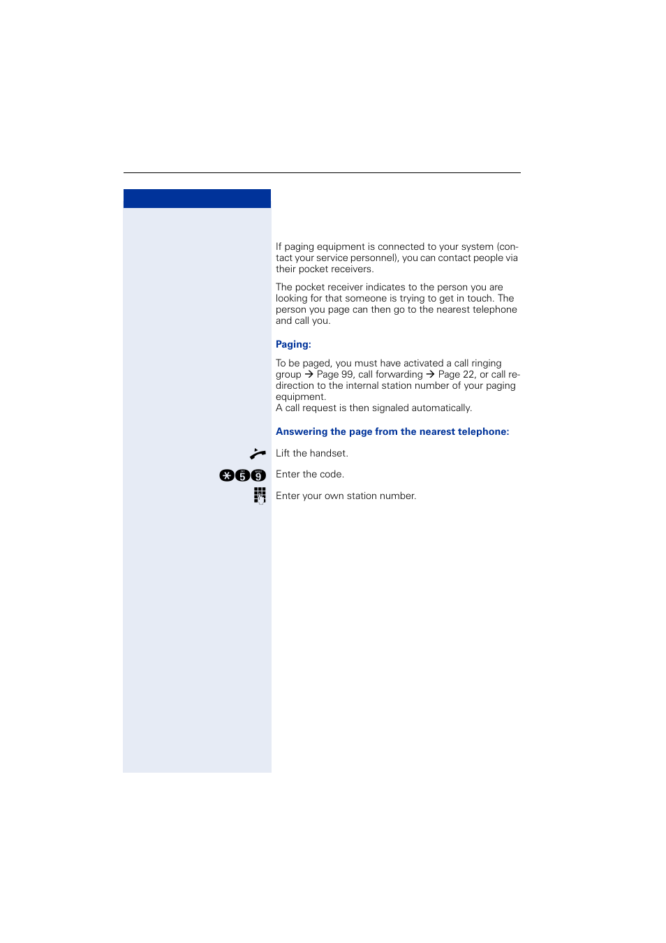 Radio paging (not for u.s.) | Siemens OPTIPOINT HIPATH 2000 User Manual | Page 94 / 139