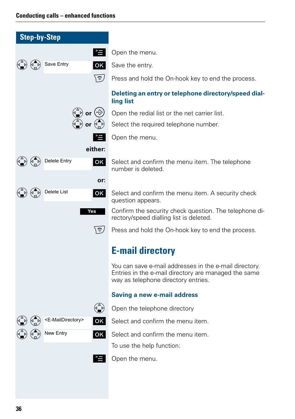 E-mail directory | Siemens HIPATH 500 User Manual | Page 44 / 106