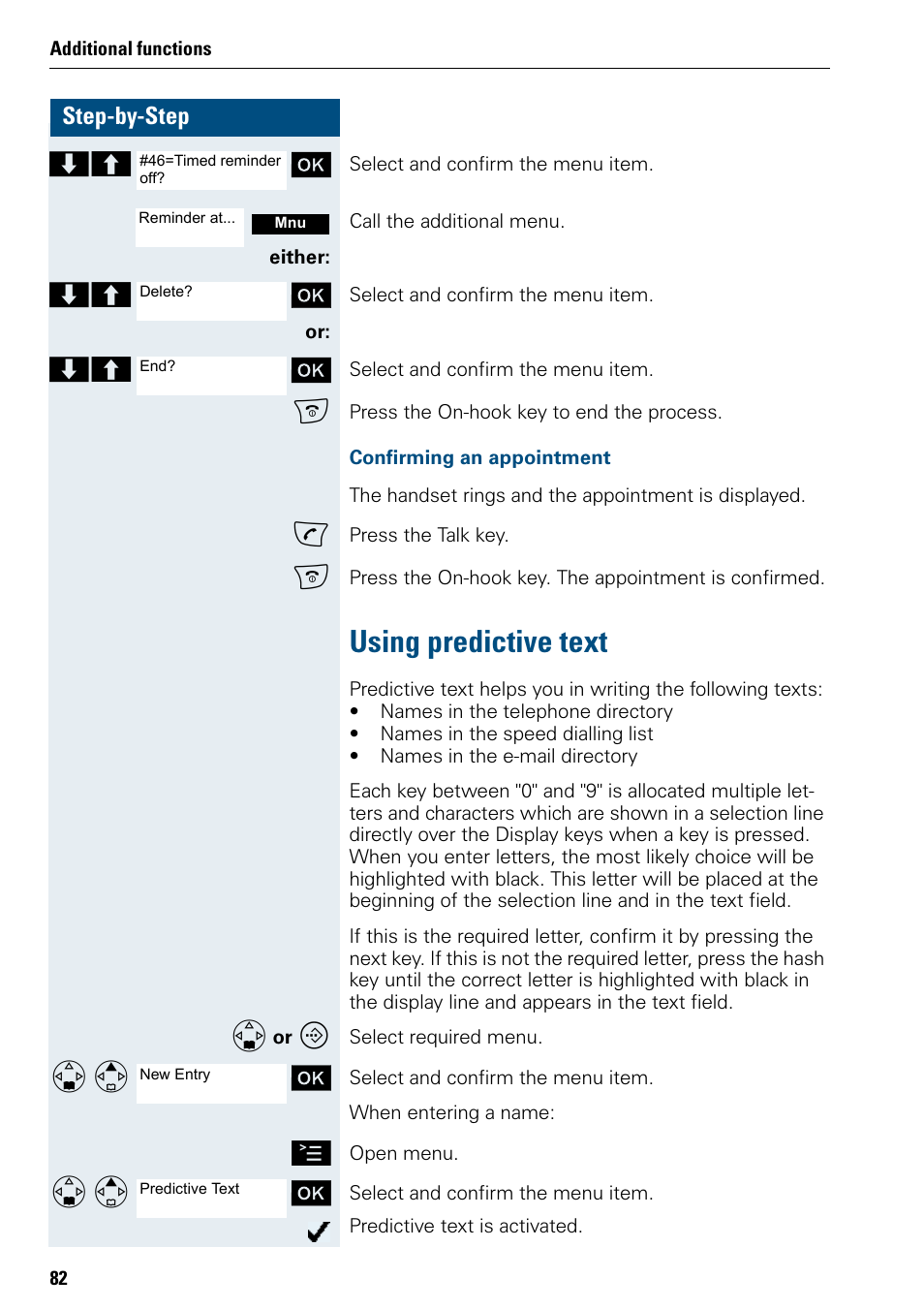 Using predictive text | Siemens HIPATH 500 User Manual | Page 90 / 106