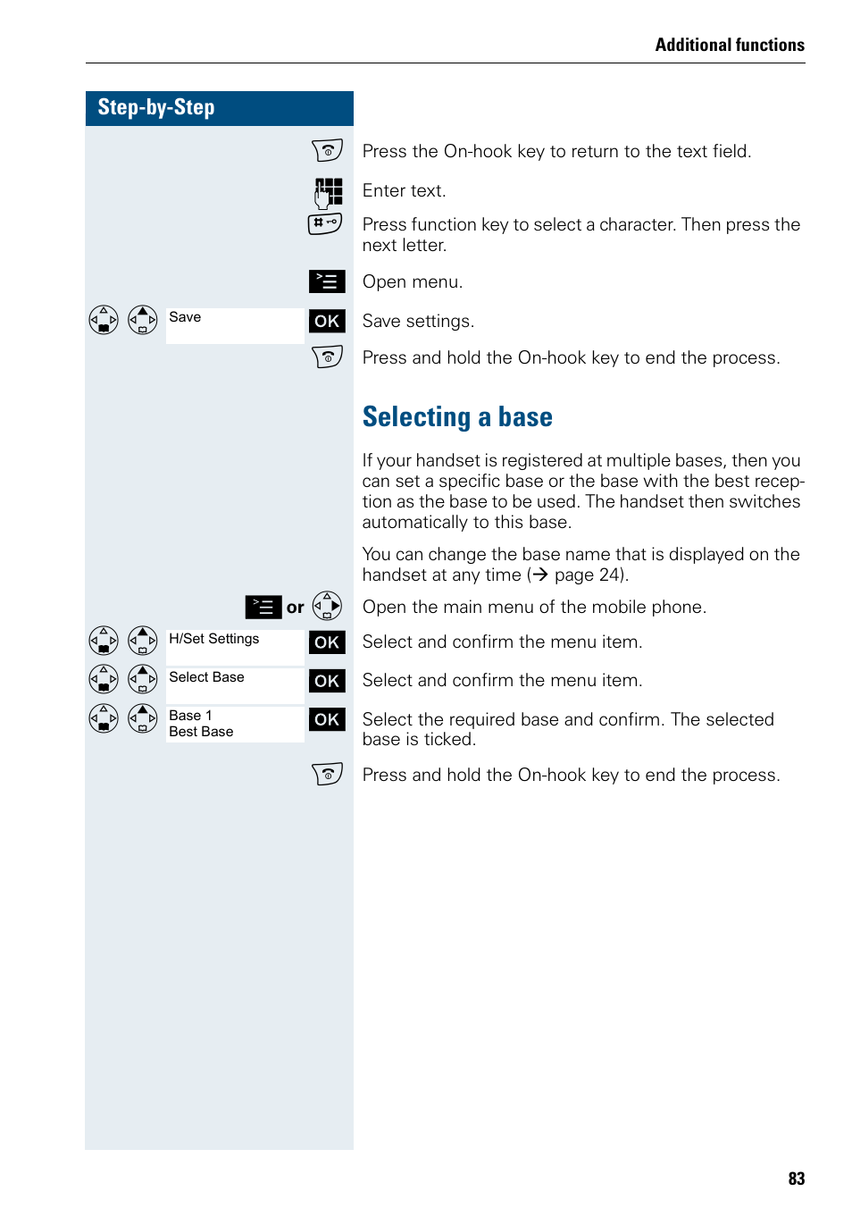 Selecting a base | Siemens HIPATH 500 User Manual | Page 91 / 106