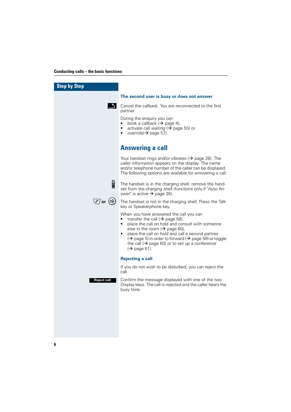 Answering a call | Siemens Gigaset SL1 User Manual | Page 14 / 110