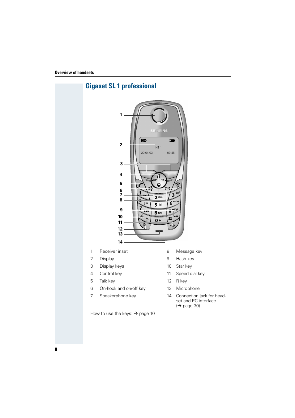 Gigaset sl 1 professional | Siemens Gigaset SL1 User Manual | Page 4 / 110