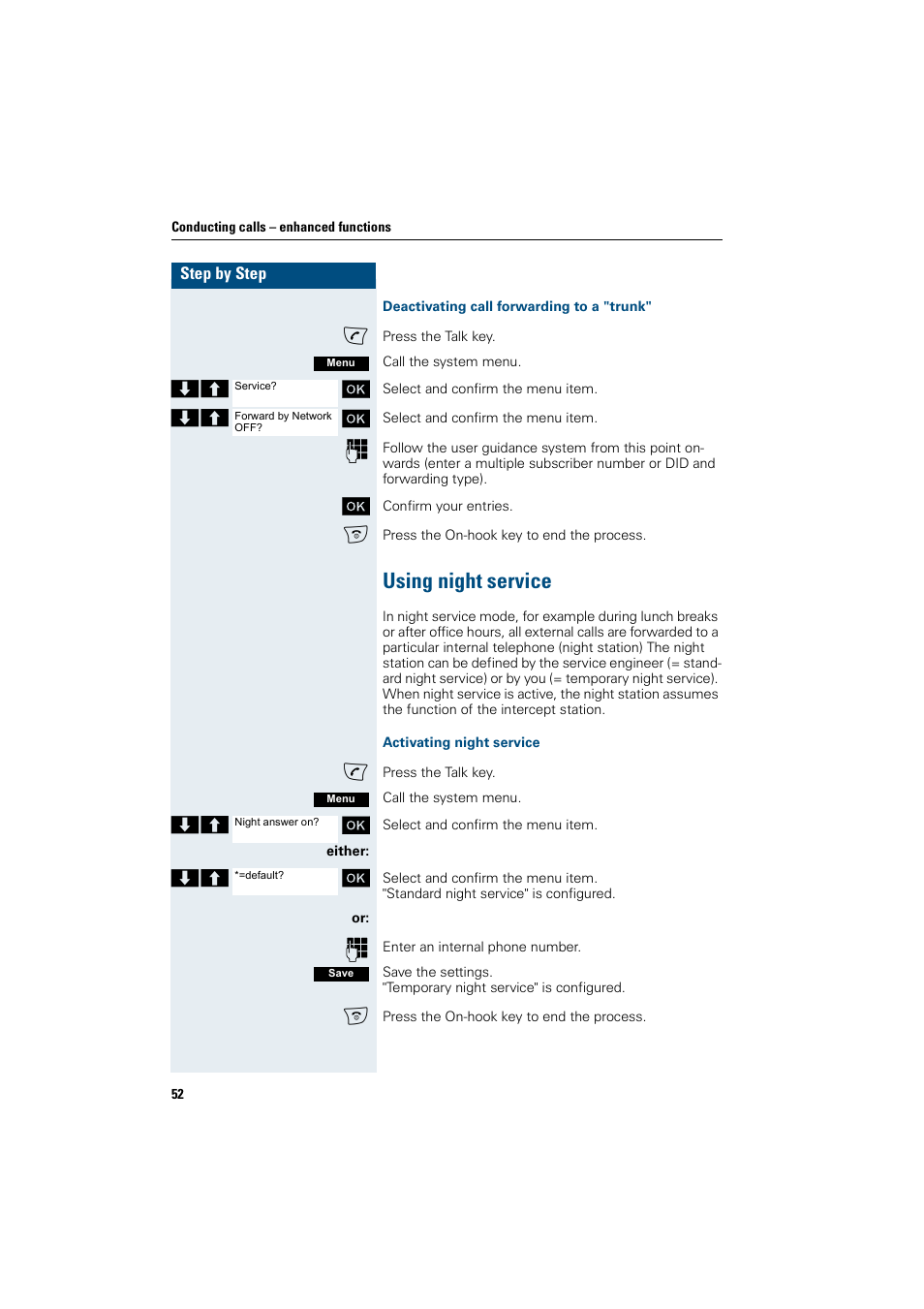 Using night service | Siemens Gigaset SL1 User Manual | Page 60 / 110