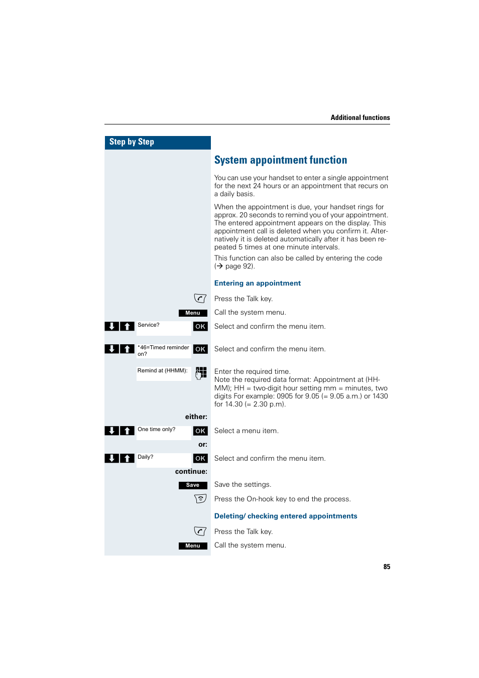 System appointment function | Siemens Gigaset SL1 User Manual | Page 93 / 110