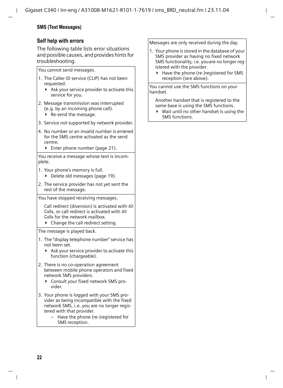 Siemens Gigaset C340 User Manual | Page 23 / 48