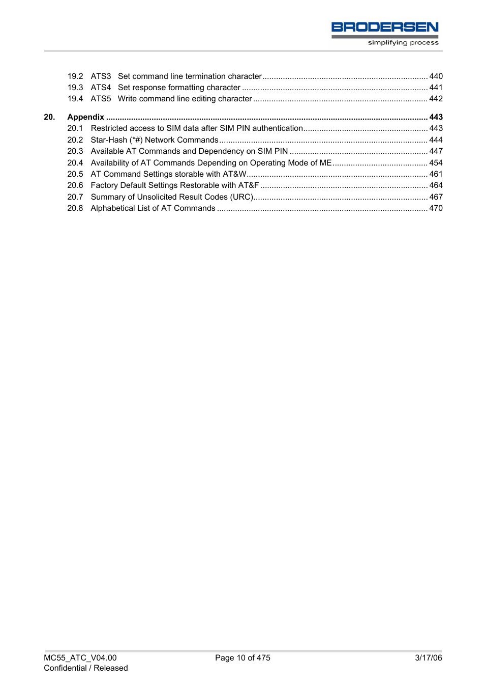 Siemens Brodersen MC55 AT User Manual | Page 10 / 475