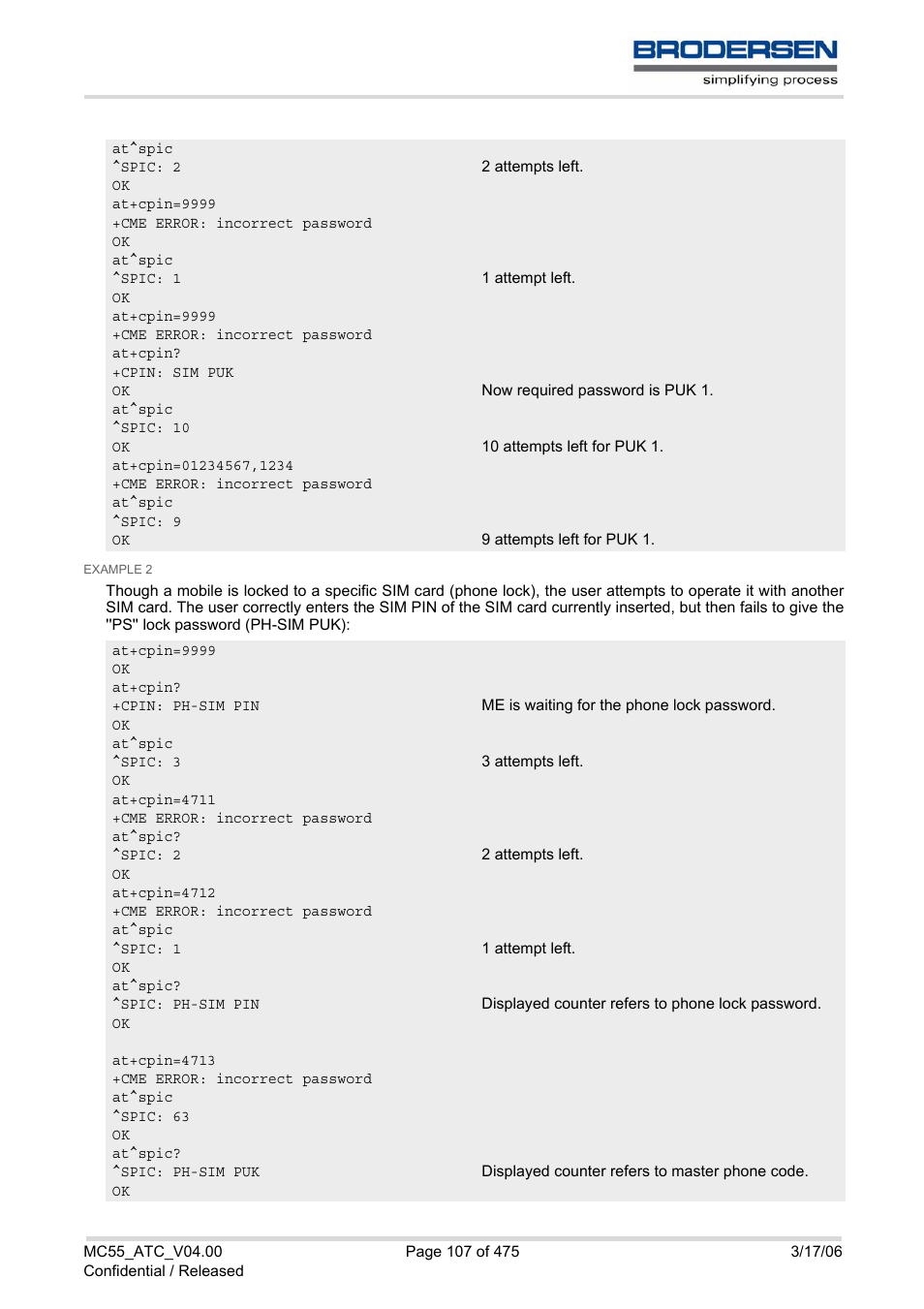 Siemens Brodersen MC55 AT User Manual | Page 107 / 475