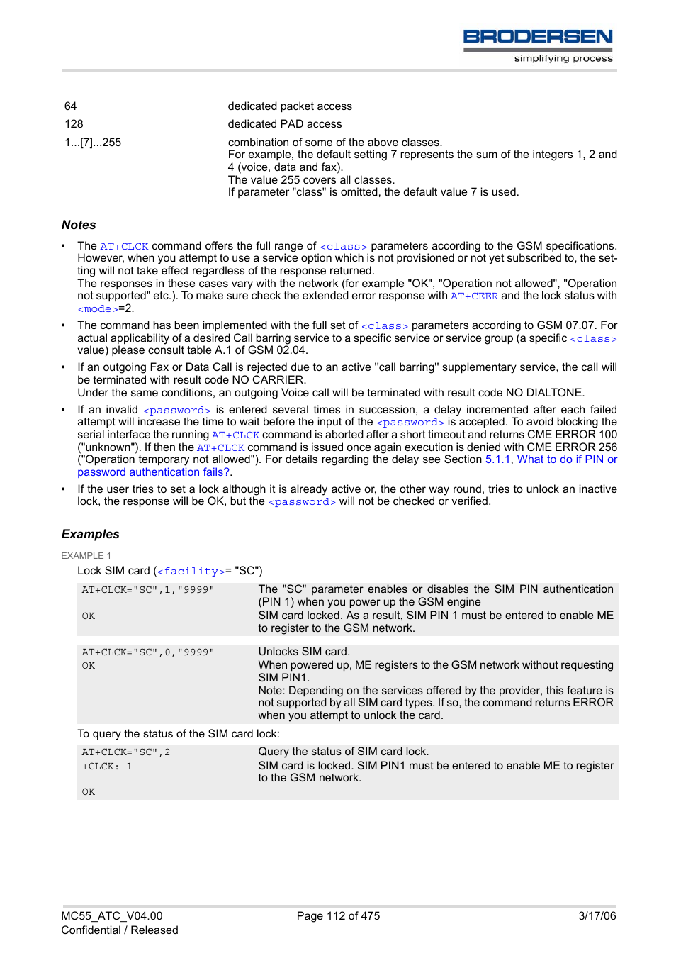 Siemens Brodersen MC55 AT User Manual | Page 112 / 475